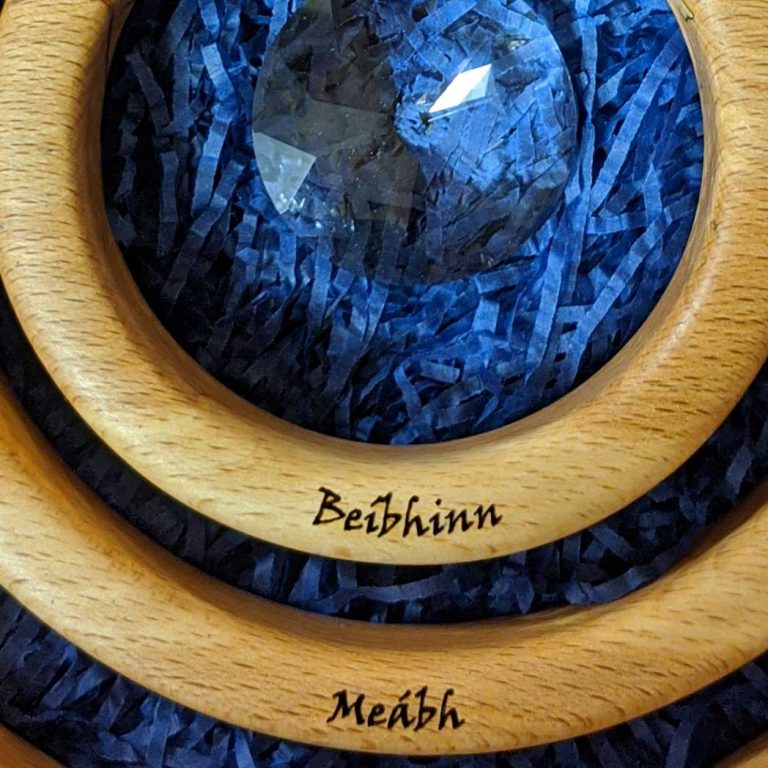 This Personalised Suncatcher is made from beech wood and asfour crystals