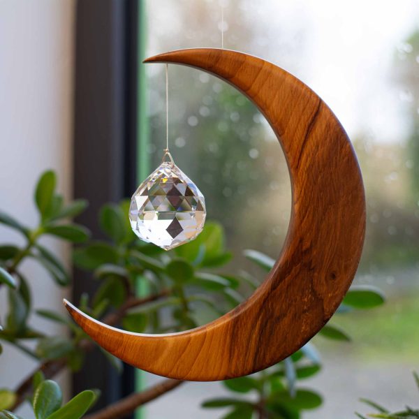Alternative view of Limited Edition Large Yew Moon Suncatcher LLM4