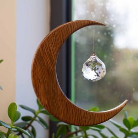 Limited Edition Evergreen Oak Large Moon Suncatcher LLM5 Image