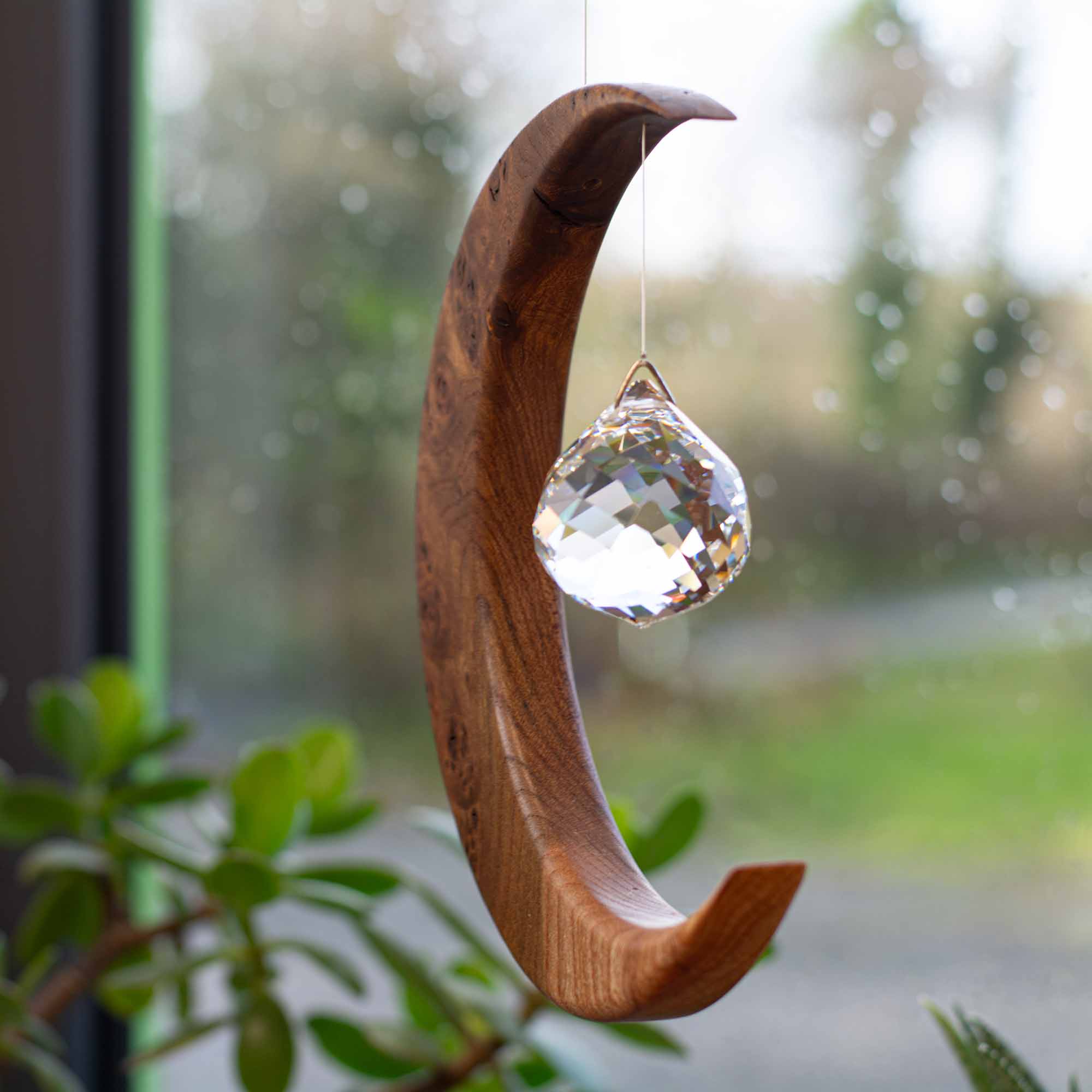 Limited Edition Wych Elm Large Moon Suncatcher LLM6 - Image 5