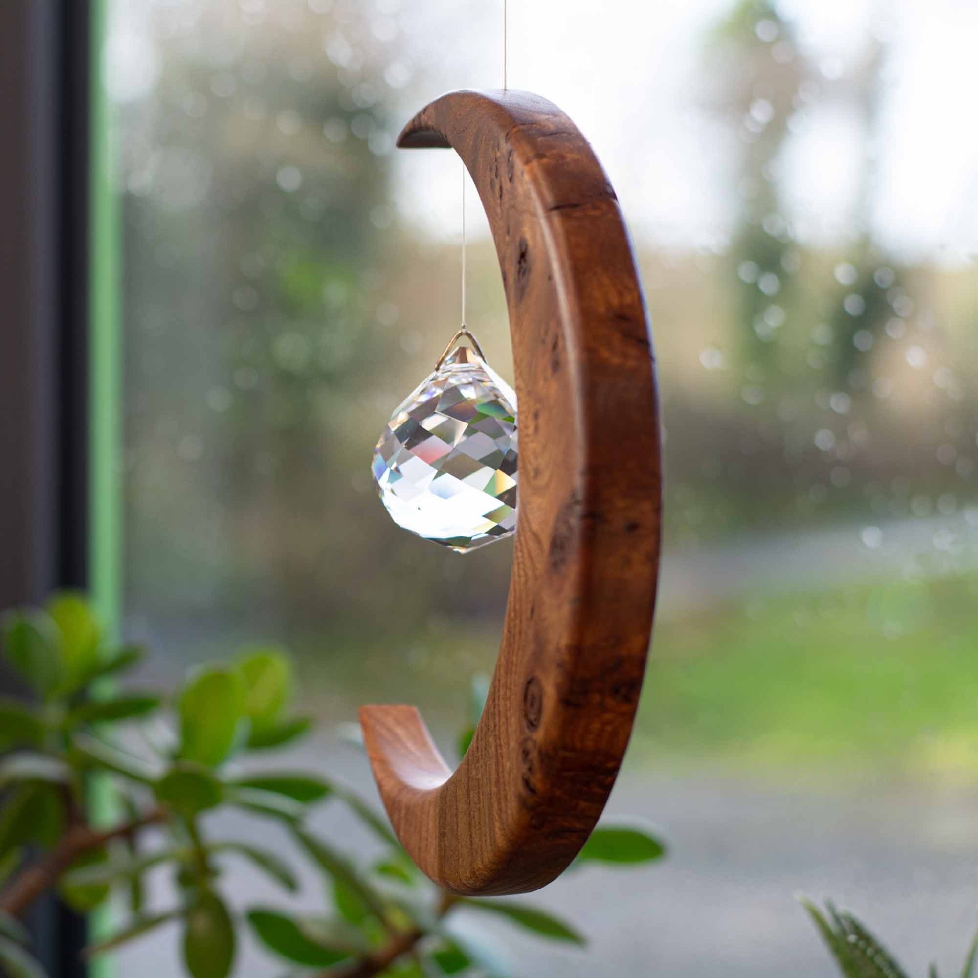 Limited Edition Wych Elm Large Moon Suncatcher LLM6 - Image 4