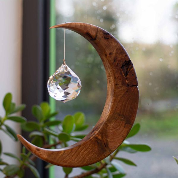 Limited Edition Wych Elm Large Moon Suncatcher LLM8