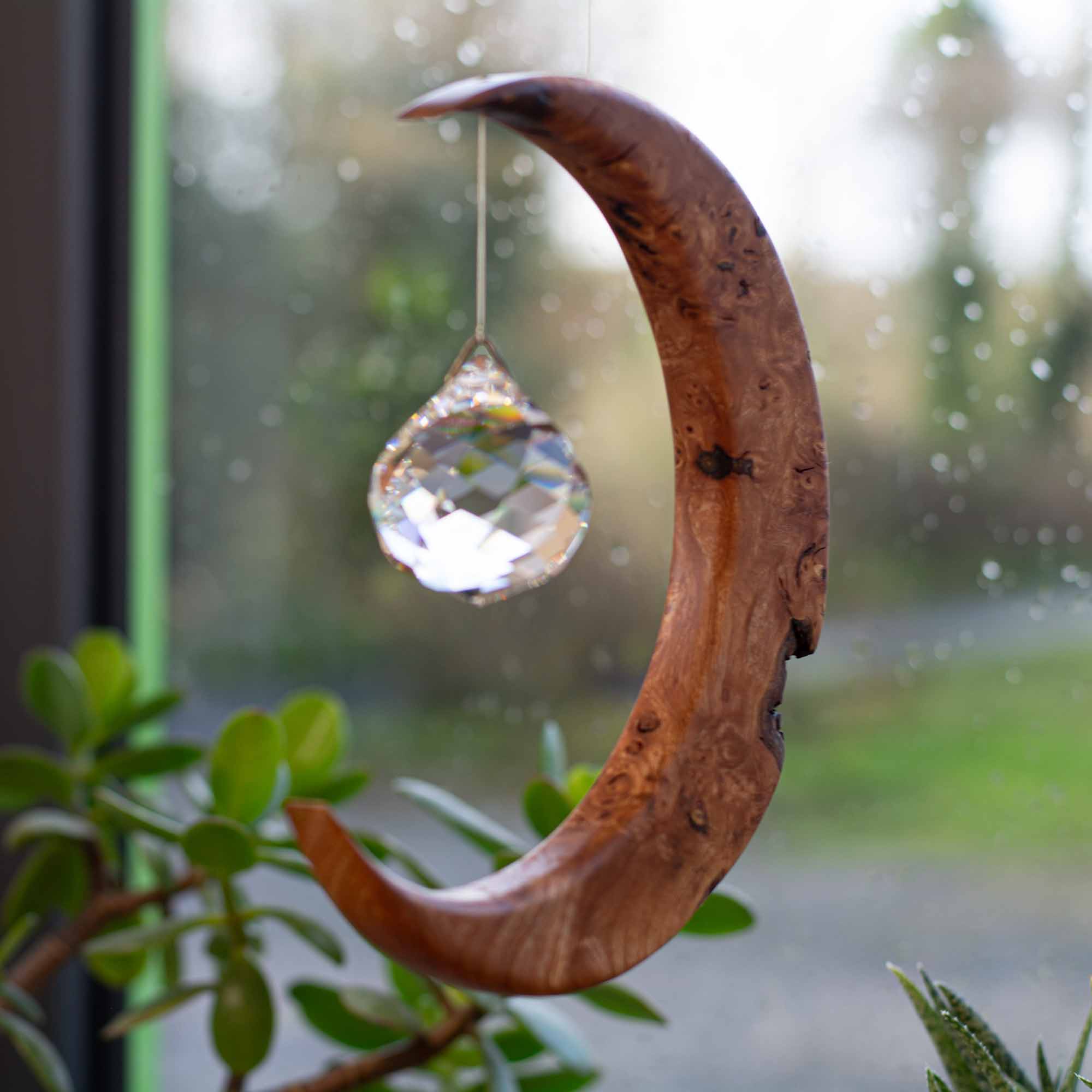 Limited Edition Wych Elm Large Moon Suncatcher LLM9 - Image 3