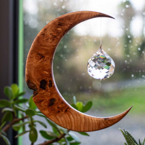 Limited Edition Wych Elm Large Moon Suncatcher LLM9