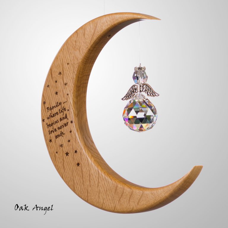 Alternative view of Large Moon Suncatcher with Sayings