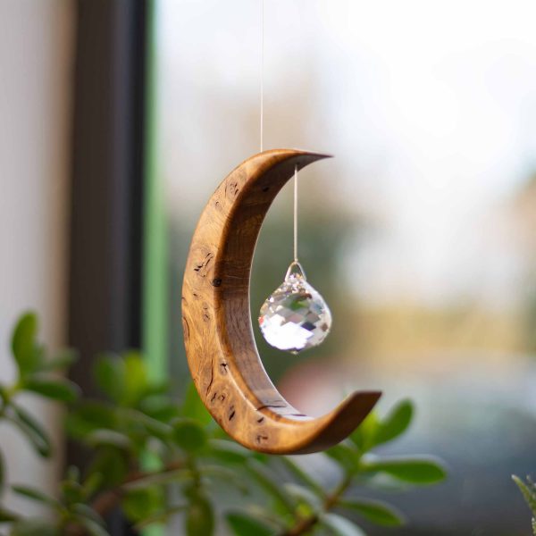 Limited Edition Burr Oak Medium Moon Suncatcher MLM4