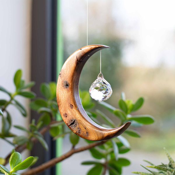 Limited Edition Wych Elm Medium Moon Suncatcher MLM5