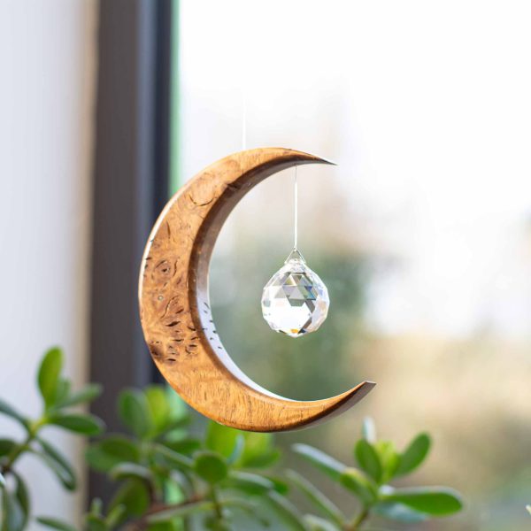 Limited Edition Burr Oak Medium Moon Suncatcher MLM7