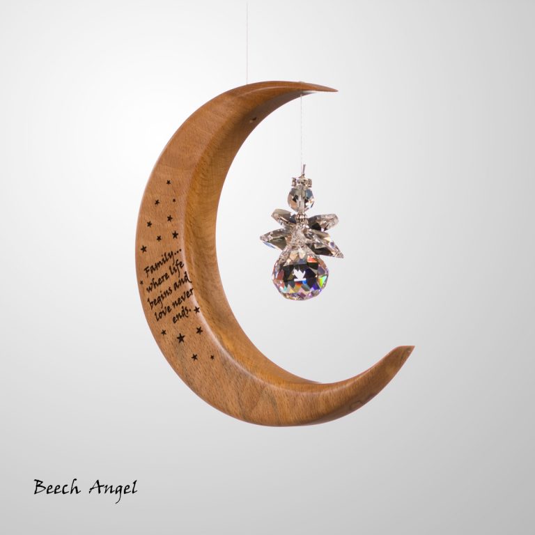 Medium Moon Suncatcher with Sayings