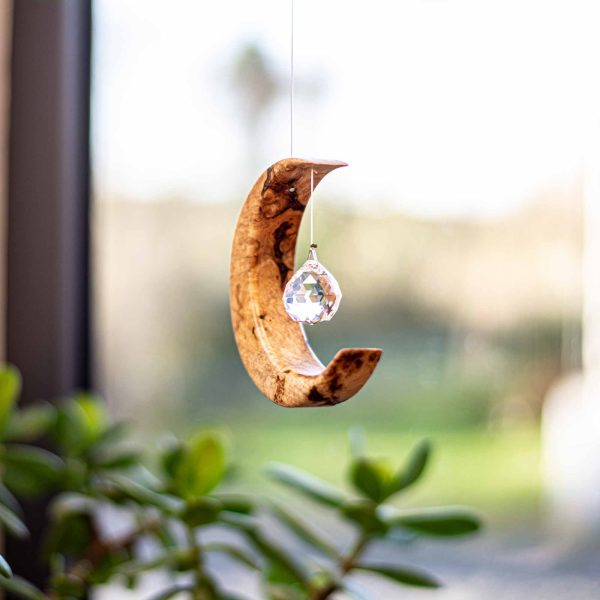 Alternative view of Limited Edition Field Maple Small Moon Suncatcher SLM2