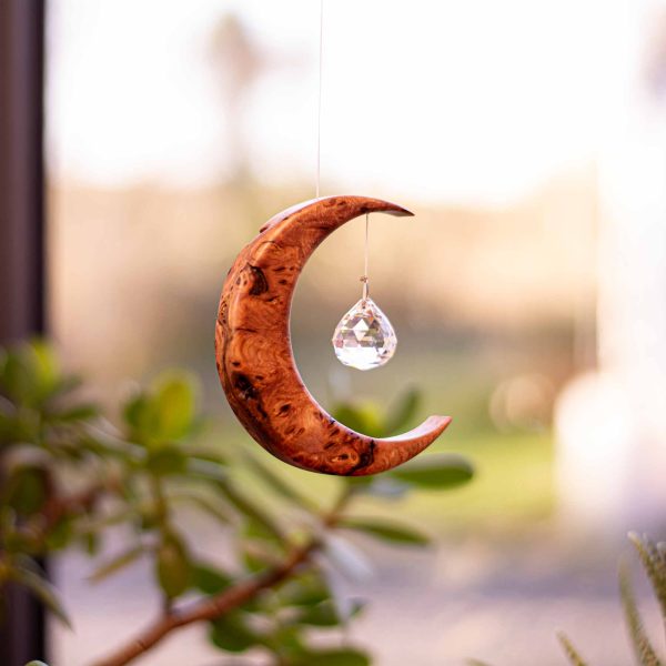 Alternative view of Limited Edition Wych Elm Small Moon Suncatcher SLM4